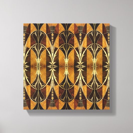 Art Deco Burl Wood Canvas Afdruk (Voorkant)