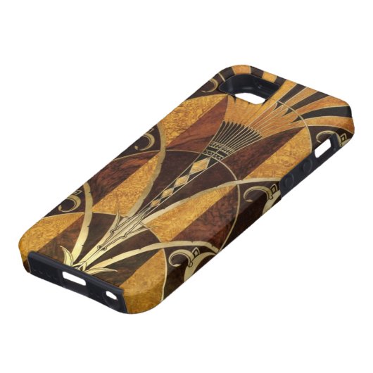 Art Deco Burl Wood Case-Mate iPhone Case (Onderkant)