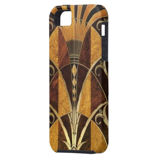 Art Deco Burl Wood Case-Mate iPhone Case (Achterkant Links)