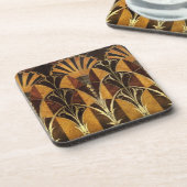 Art Deco Burl Wood Drankjes Onderzetter (Linkerzijde)