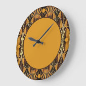 Art Deco Burl Wood Grote Klok (Hoek)