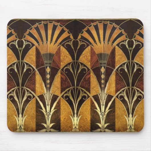Art Deco Burl Wood Muismat (Voorkant)