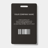 Art Deco Business ID Badge (Back)
