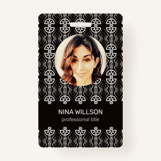 Art Deco Business ID Badge (Voorkant)