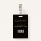 Art Deco Business ID Badge (Achterkant met clip)