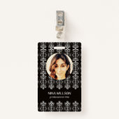 Art Deco Business ID Badge (Voorkant met clip)