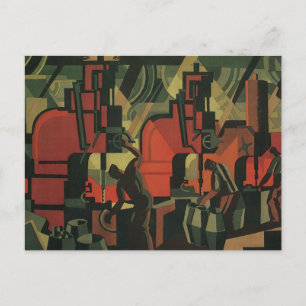 Art Deco Business Industrial Manufacturing Briefkaart