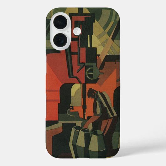  Art Deco Business Industrial Manufacturing Case-Mate iPhone Case (Achterkant)