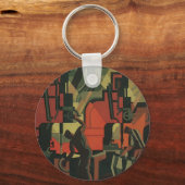 Art Deco Business Industrial Manufacturing Sleutelhanger (Achterkant)