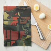 Art Deco Business Industrial Manufacturing Theedoek (Quarter Fold)