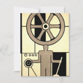 Art Deco Business Wheel and Machine Worker (Voorkant)
