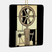 Art Deco Business Wheel and Machine Worker Keramisch Ornament (Rechts)