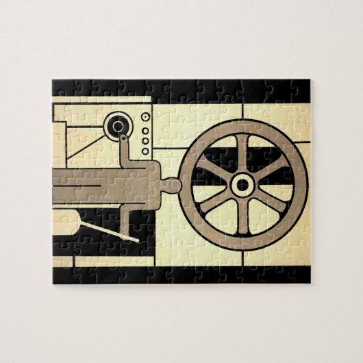  Art Deco Business Wheel and Machine Worker Legpuzzel (Horizontaal)