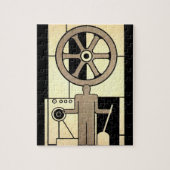  Art Deco Business Wheel and Machine Worker Legpuzzel (Verticaal)
