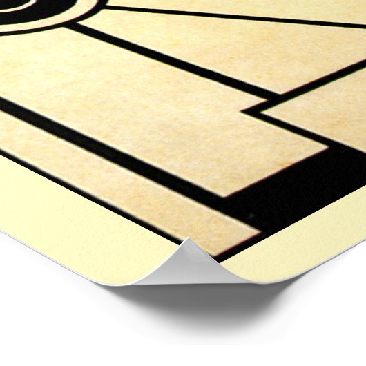 Art Deco Business Wheel and Machine Worker Poster (Hoek)