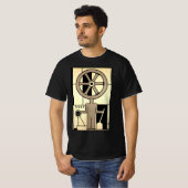 Art Deco Business Wheel and Machine Worker T-shirt (Voorkant volledig)