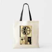  Art Deco Business Wheel and Machine Worker Tote Bag (Voorkant)