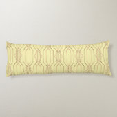 Art Deco Buttecream & Goud Lichaamskussen (Achterkant)