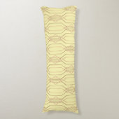 Art Deco Buttecream & Goud Lichaamskussen (Voorkant Verticaal)