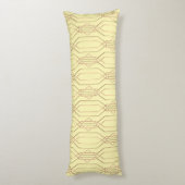 Art Deco Buttecream & Goud Lichaamskussen (Achterkant (Verticaal))