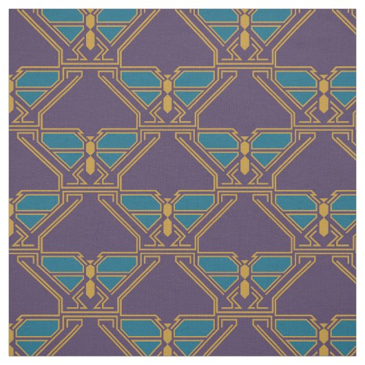 Art Deco Butterflies Stof (Swatch)