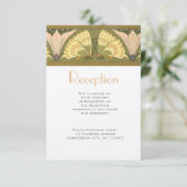 Art Deco Butterfly Calla Lily Wedding Kaart (Staand voorkant)