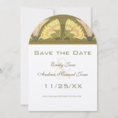 Art Deco Butterfly Calla Lily Wedding Kaart (Voorkant)