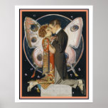 Art Deco Butterfly Coupon 16 x 20 Afdrukken Poster<br><div class="desc">Joseph Leyendecker's Butterfly Couple Art Deco Print.</div>