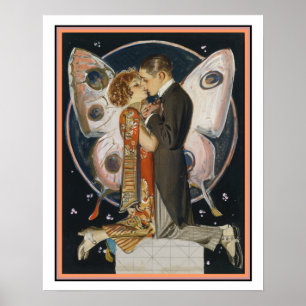 Art Deco Butterfly Coupon 16 x 20 Afdrukken Poster