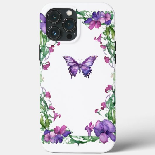  Art Deco Butterfly iPhone 13 Pro Max Hoesje (Achterkant)