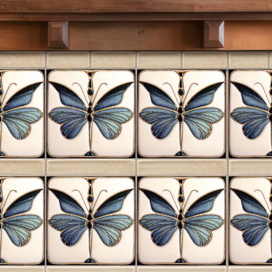 Art Deco Butterfly Wall Decor Art Nouveau Keramiek Tegeltje