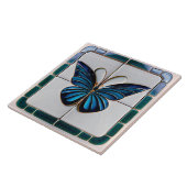 Art Deco Butterfly Wall Decor Art Nouveau Keramiek Tegeltje (Zijkant)
