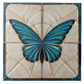 Art Deco Butterfly Wall Decor Art Nouveau Tegeltje (Voorkant)