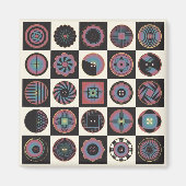 Art Deco Buttonnen magneet (Voorkant)
