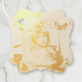 Art deco cadeaukaart bedankjes labels
