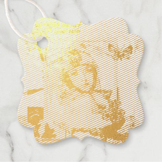 Art deco cadeaukaart bedankjes labels (Voorkant)