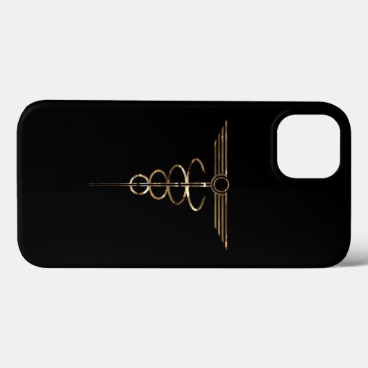 Art Deco Caduceus Case-Mate iPhone Case (Achterkant (horizontaal))
