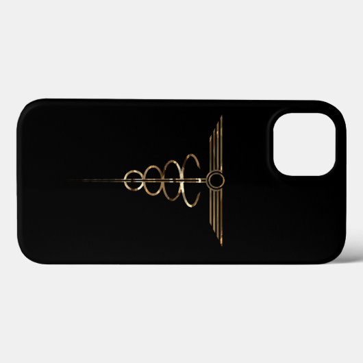 Art Deco Caduceus Case-Mate iPhone Case (Achterkant (horizontaal))