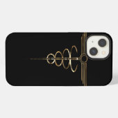 Art Deco Caduceus iPhone Hoesje (Achterkant horizontaal)