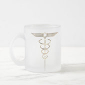 Art Deco Caduceus Matglas Koffiemok (Links)