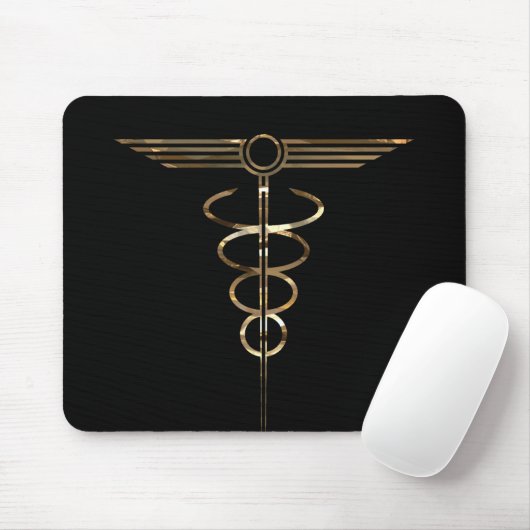 Art Deco Caduceus Muismat (Met muis)