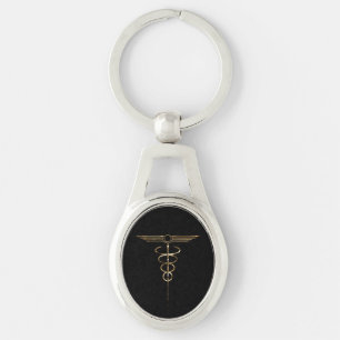 Art Deco Caduceus Sleutelhanger