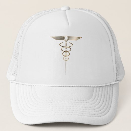 Art Deco Caduceus Trucker Pet (Voorkant)