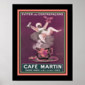 Art Deco Cafe Martin Coffee ad Poster (Voorkant)