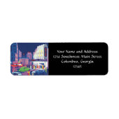 Art Deco Calcutta Stadstheater Scène Hoog contrast Etiket (Voorkant)