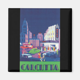 Art Deco Calcutta Stadstheater Scène Hoog contrast Magneet