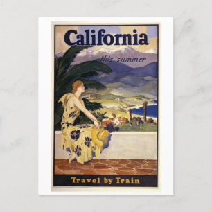 Art Deco California Travel Briefkaart