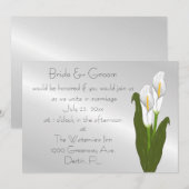 Art Deco Calla Lily Wedding Uitnodiging (Voorkant / Achterkant)