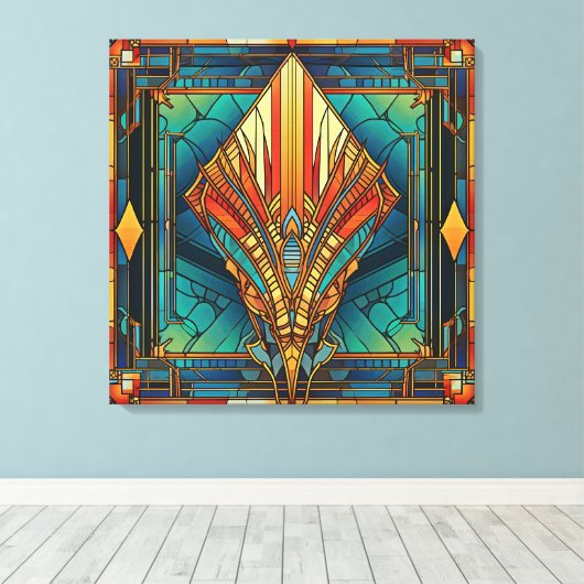 Art Deco Canvas Kunst (Insitu (Houten vloer))