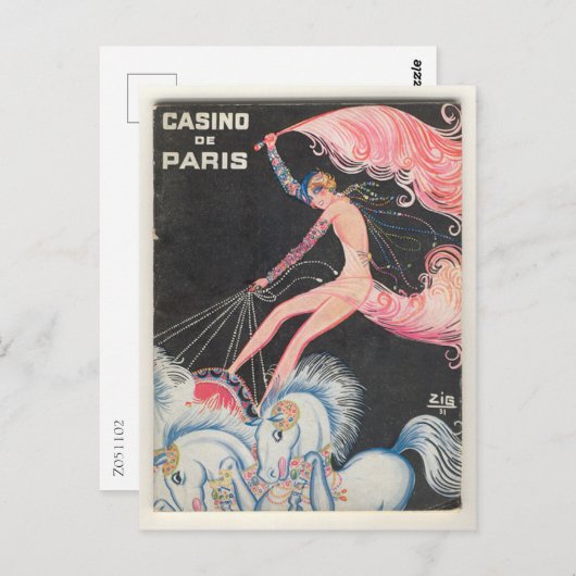 Art Deco, Casino, Parijs, Louis Gaudin,  Briefkaart (Voorkant / Achterkant)